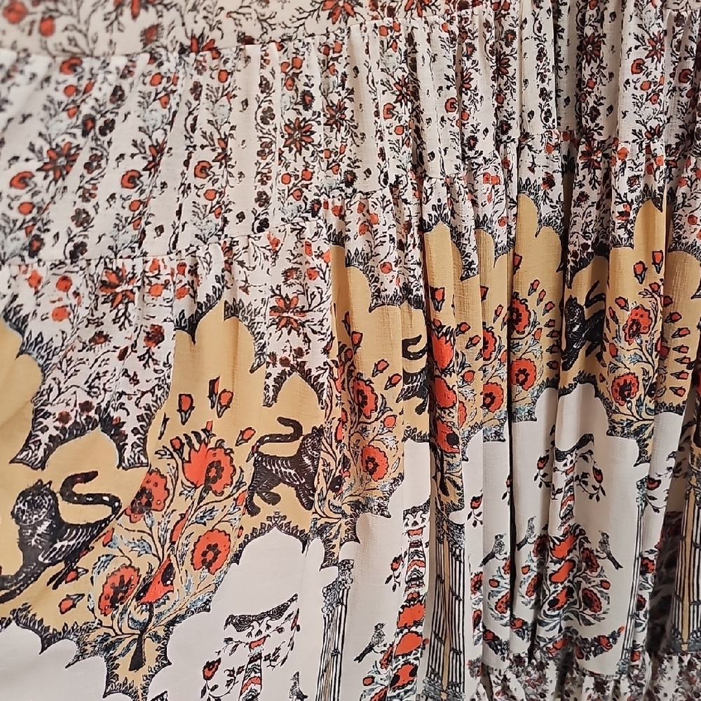 Free People Cream Floral Long Sleeve Maxi Dress - Picture 3 of 5
